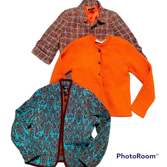 Women’s 80s/90s Tweed Wool Blazer Coats - Picture 9 of 11